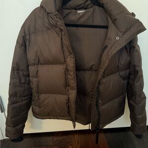 Quince Chocolate Brown Puffer Coat